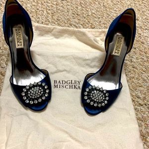 Badgley Mischka Blue Wedding Shoes